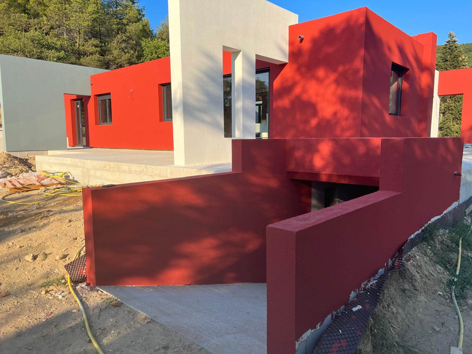 Maison moderne avec une nouvelle façade esthétique grâce à l'ITE.