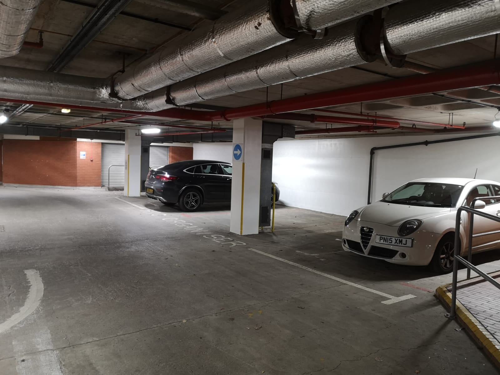 Parking bays at Harrogate Conference Centre after repainting
