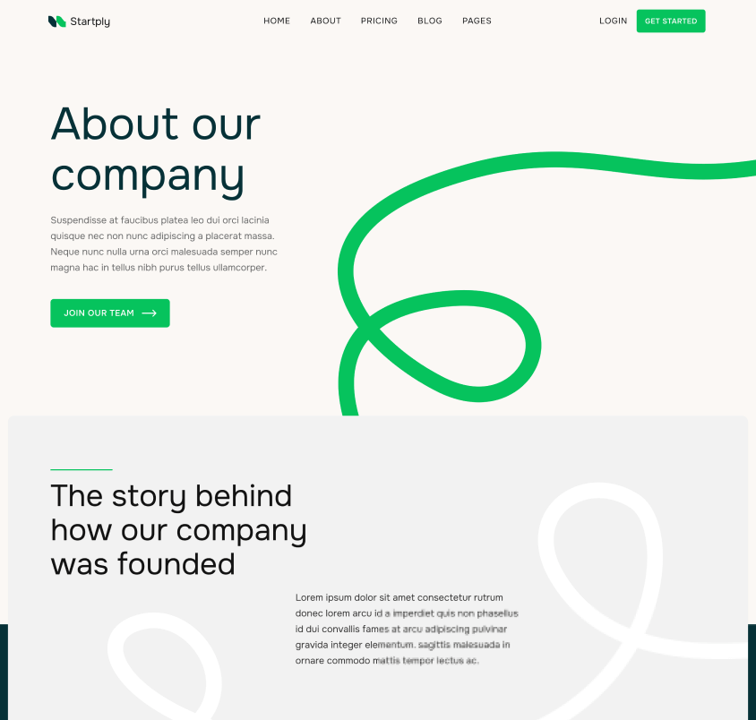 Startply X - About Page - Multi-Purpose Startup Webflow Template