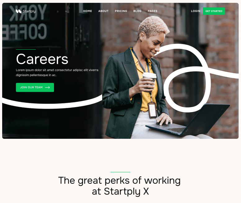Startply X - Careers Page - Multi-Purpose Startup Webflow Template