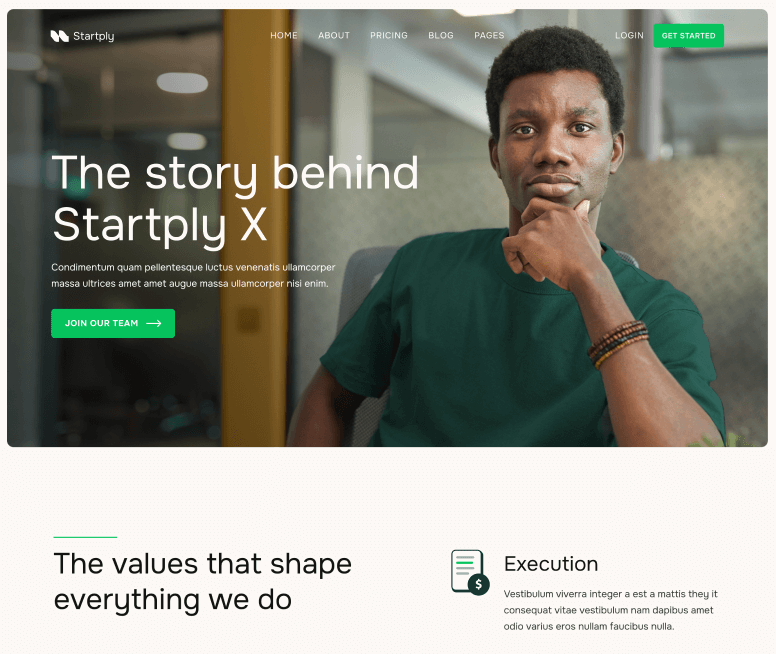 Startply X - About V2 Page - Multi-Purpose Startup Webflow Template
