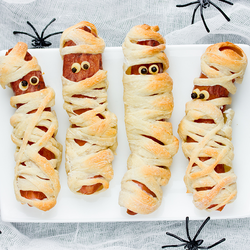 Halloween Mummy Sausages