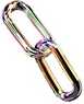 A 3d icon of 2 linked chain blocks