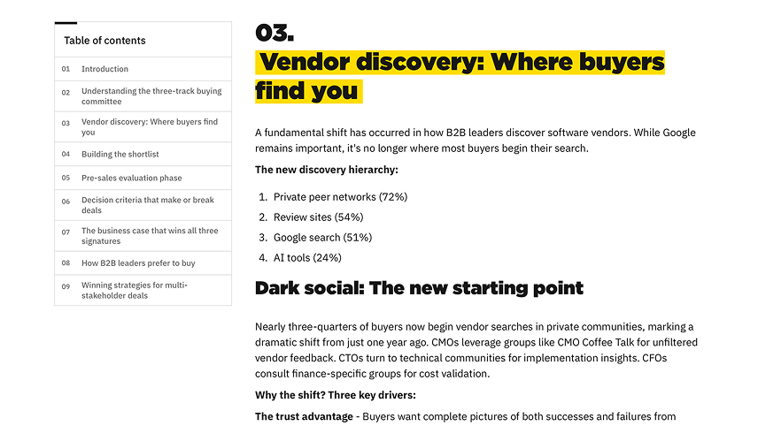 Scrolling through the Wynter blog section showcasing content structure, table of contents behavior, and reading progress indicator