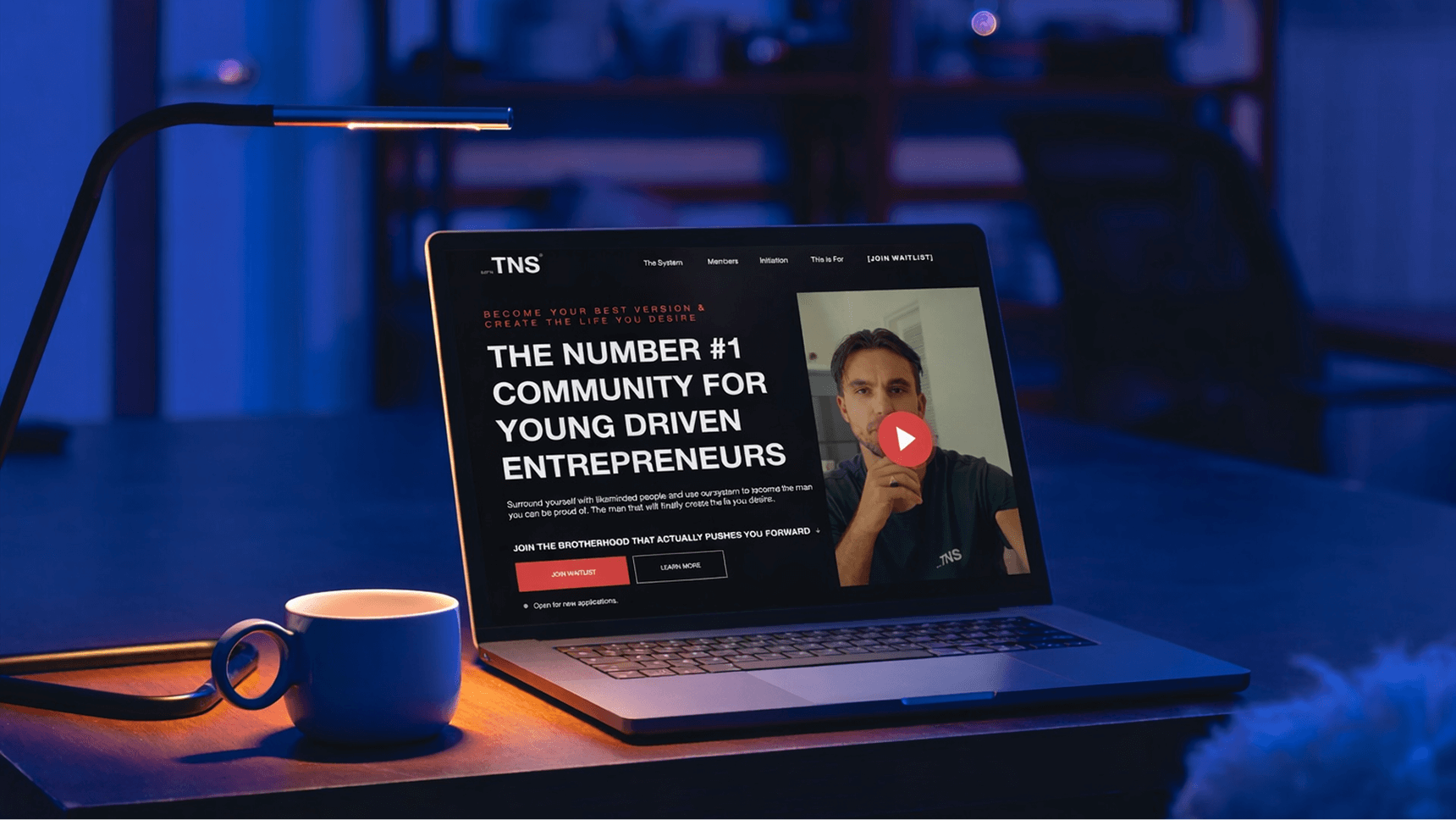 The New Standard homepage displayed on a laptop, showcasing a high-impact hero section designed for engagement and conversion