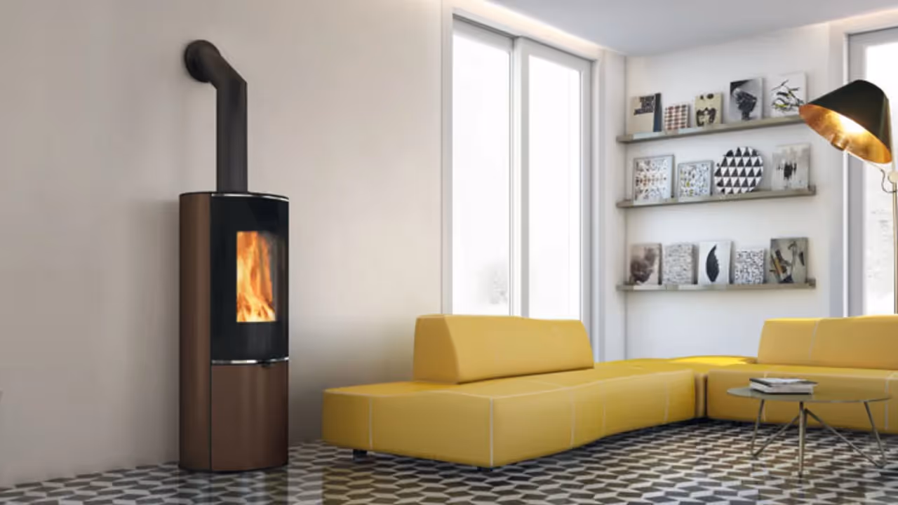 Un poêle à bois vendu par Prologis