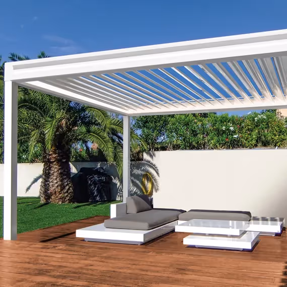 Pergola bioclimatique originale classique vendue par Prologis