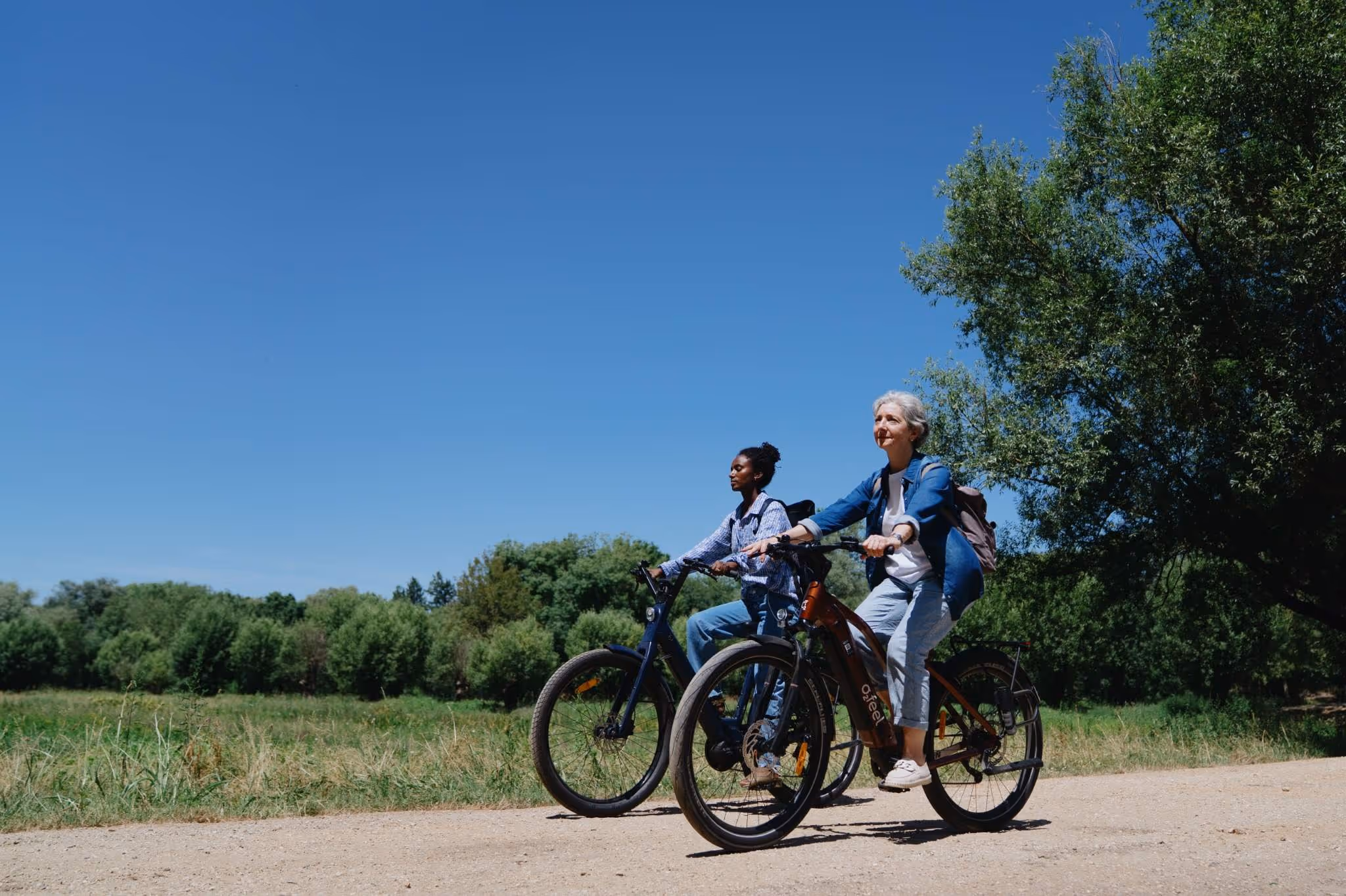 salariées sur leur vélo de fonction