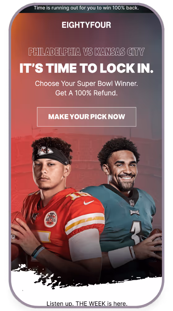 EIGHTYFOUR Sample Email 1