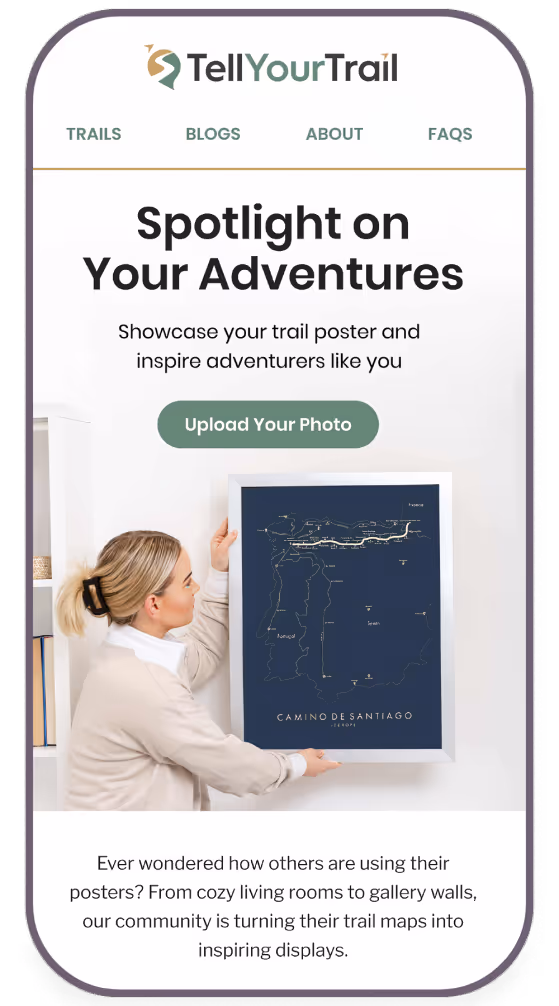 Tell Your Trail Sample Email 1