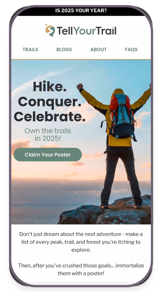 Tell Your Trail Sample Email 2