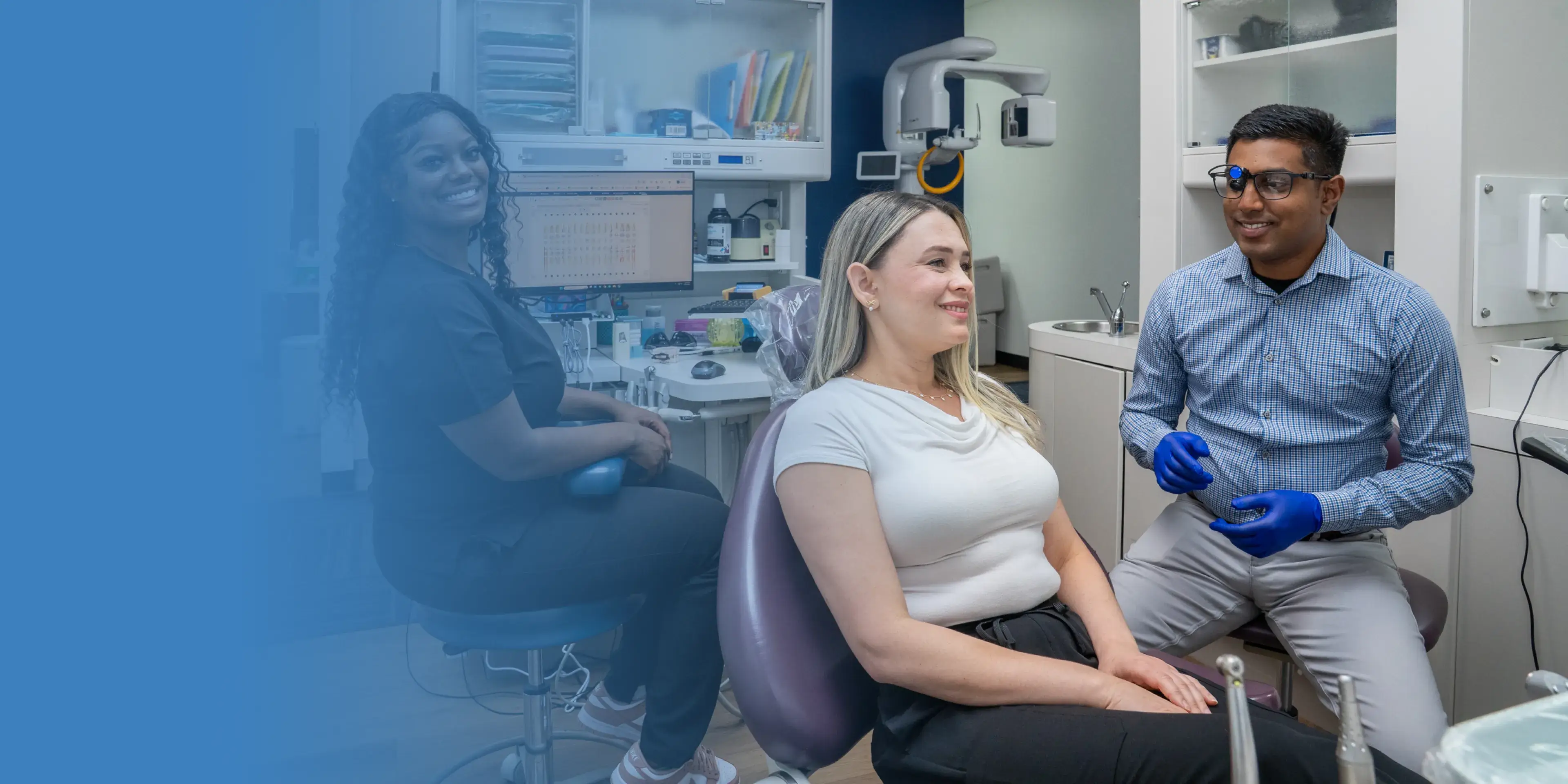 Dr. Patel talking to a patient