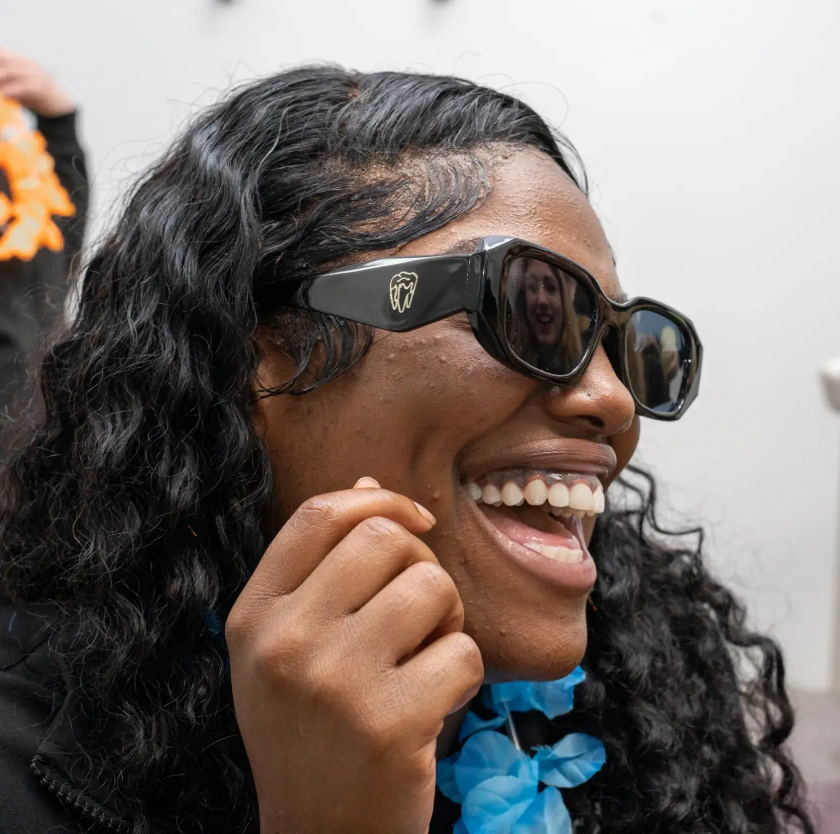 Woman smiling