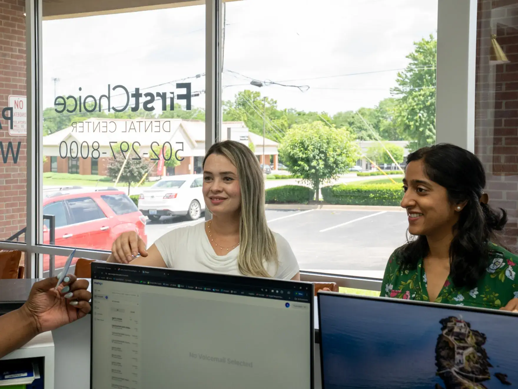 Patints at First Choice Dental Center Front Desk