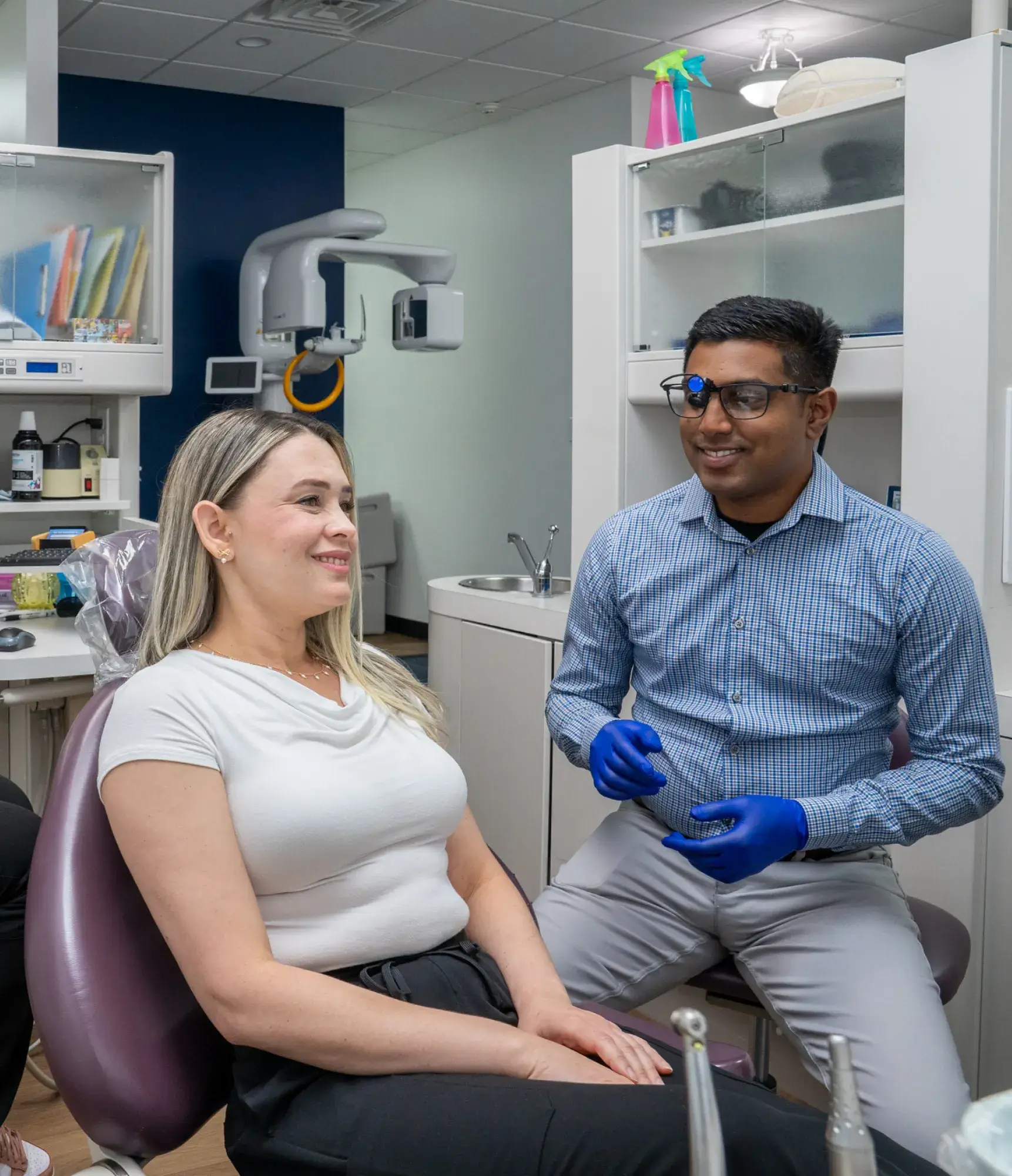 Dr. Patel talking to a patient
