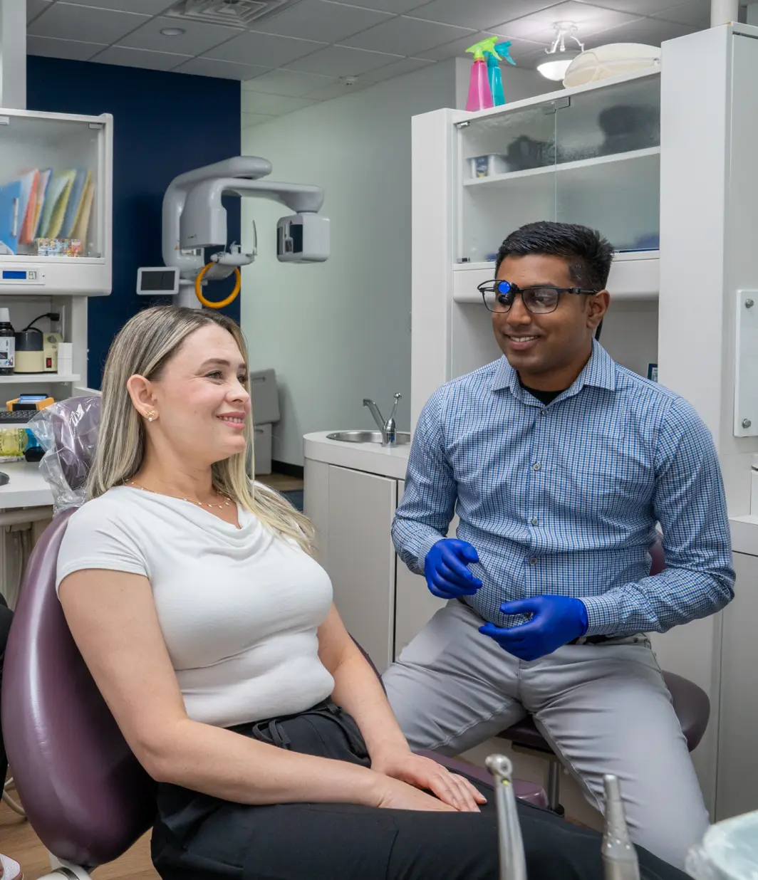 Dr. Patel talking to patient