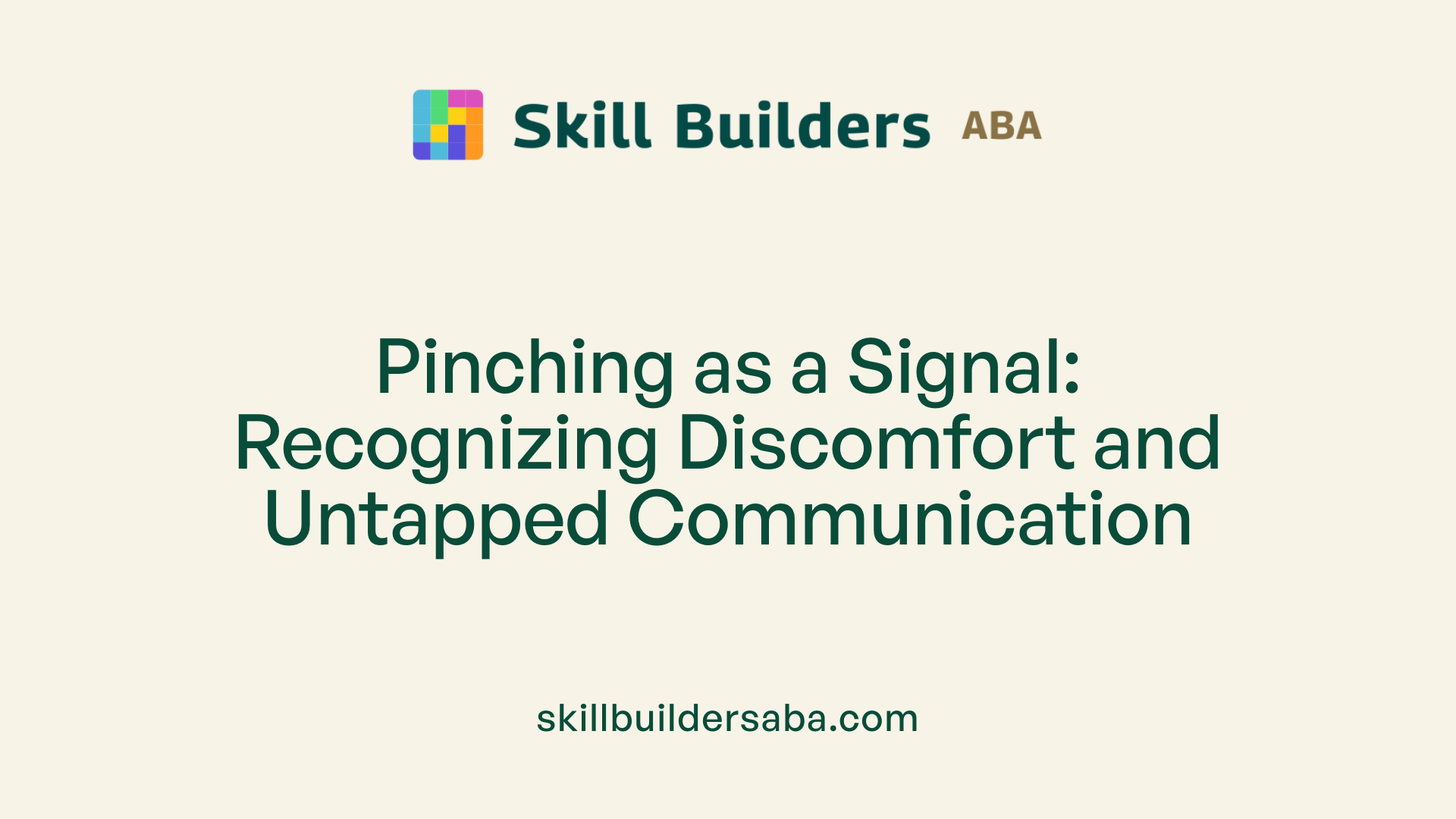 Pinching as a Signal: Recognizing Discomfort and Untapped Communication