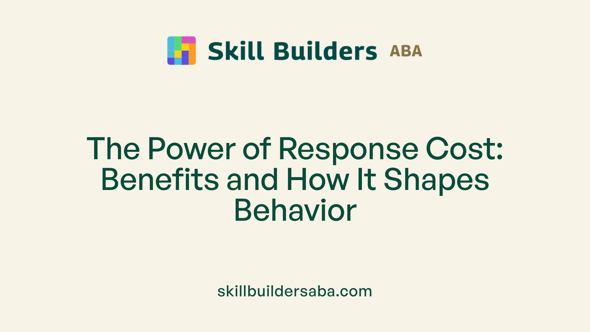 The Power of Response Cost: Benefits and How It Shapes Behavior