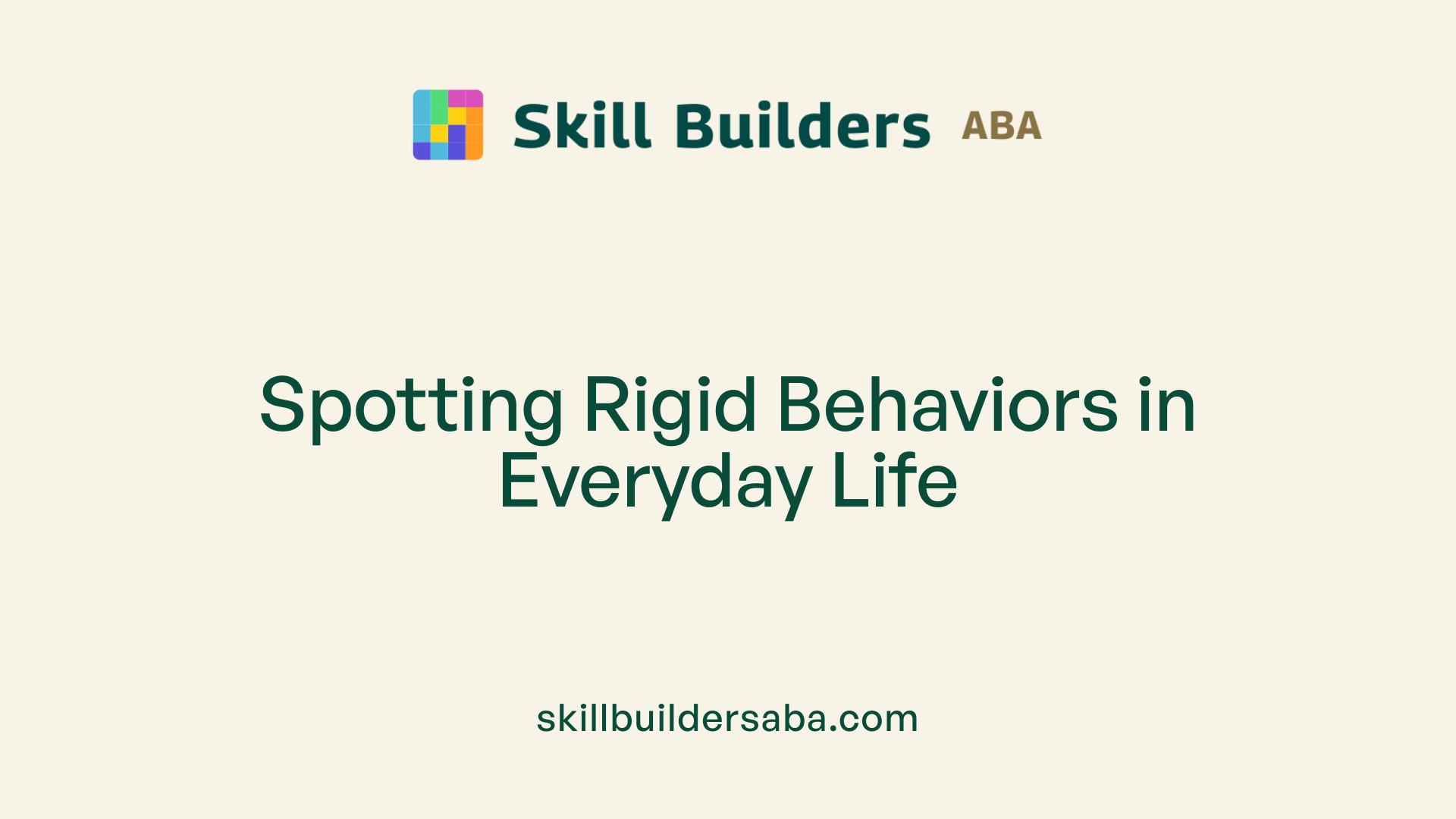 Spotting Rigid Behaviors in Everyday Life