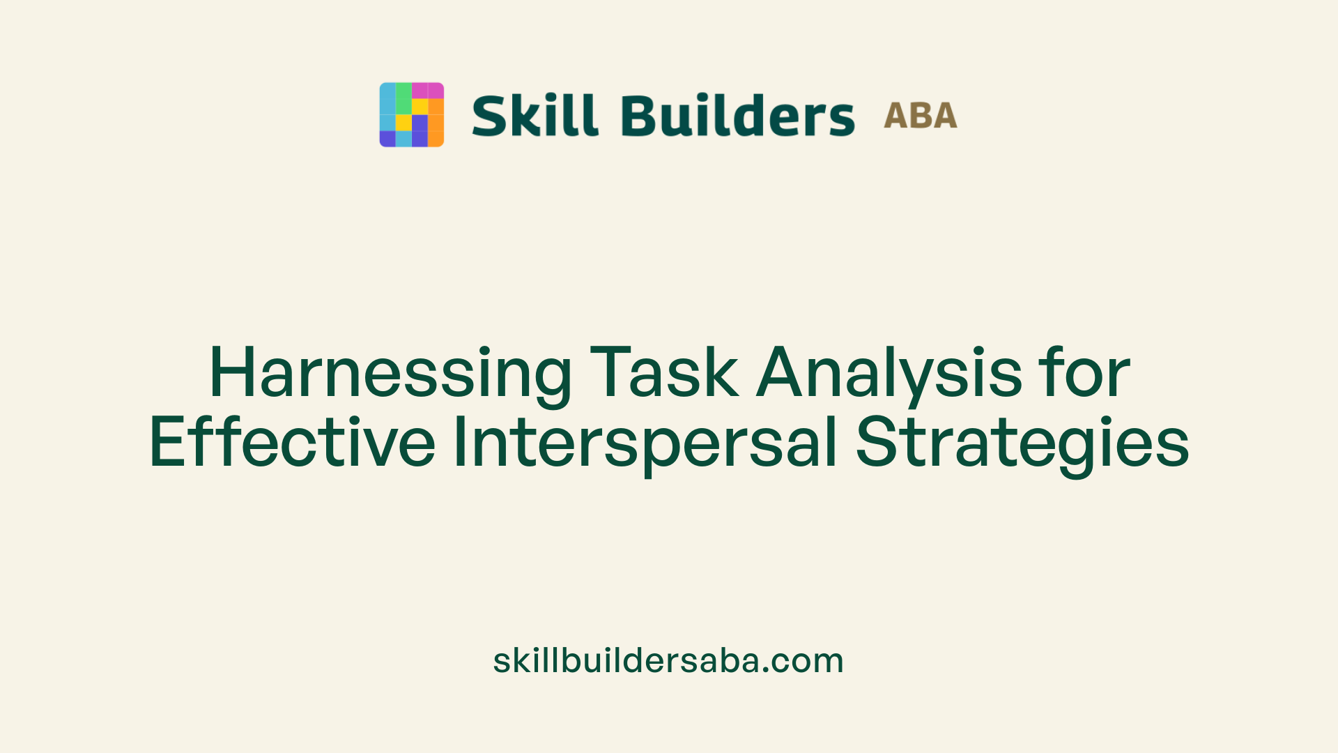 Harnessing Task Analysis for Effective Interspersal Strategies