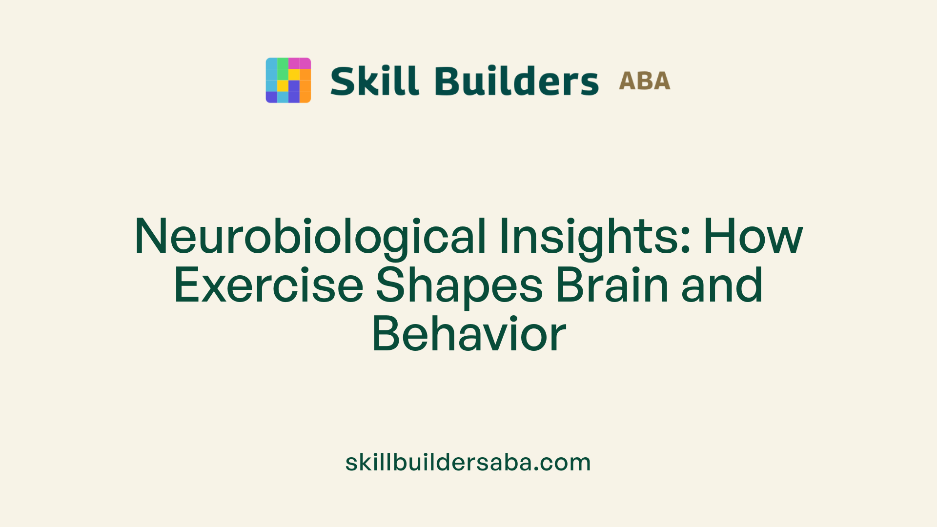 Neurobiological Insights: How Exercise Shapes Brain and Behavior
