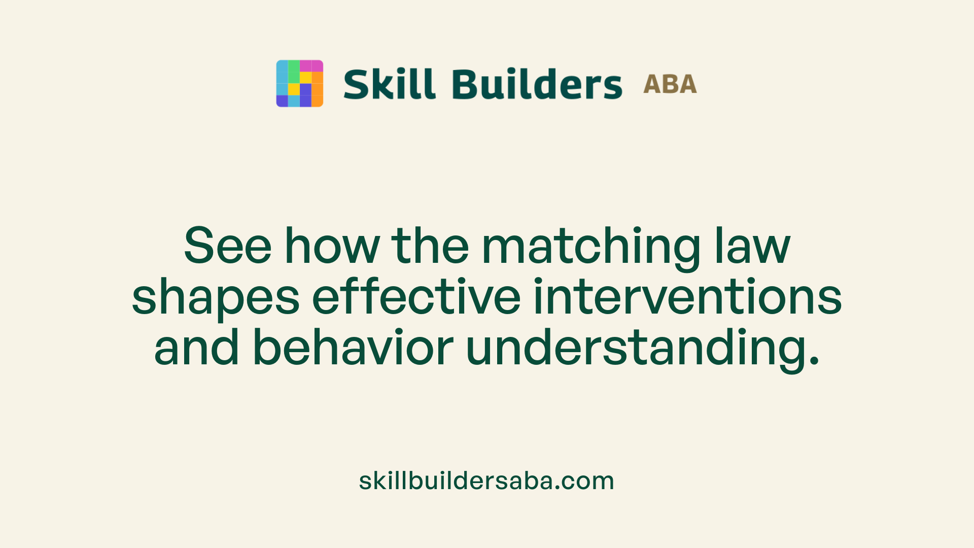 See how the matching law shapes effective interventions and behavior understanding.