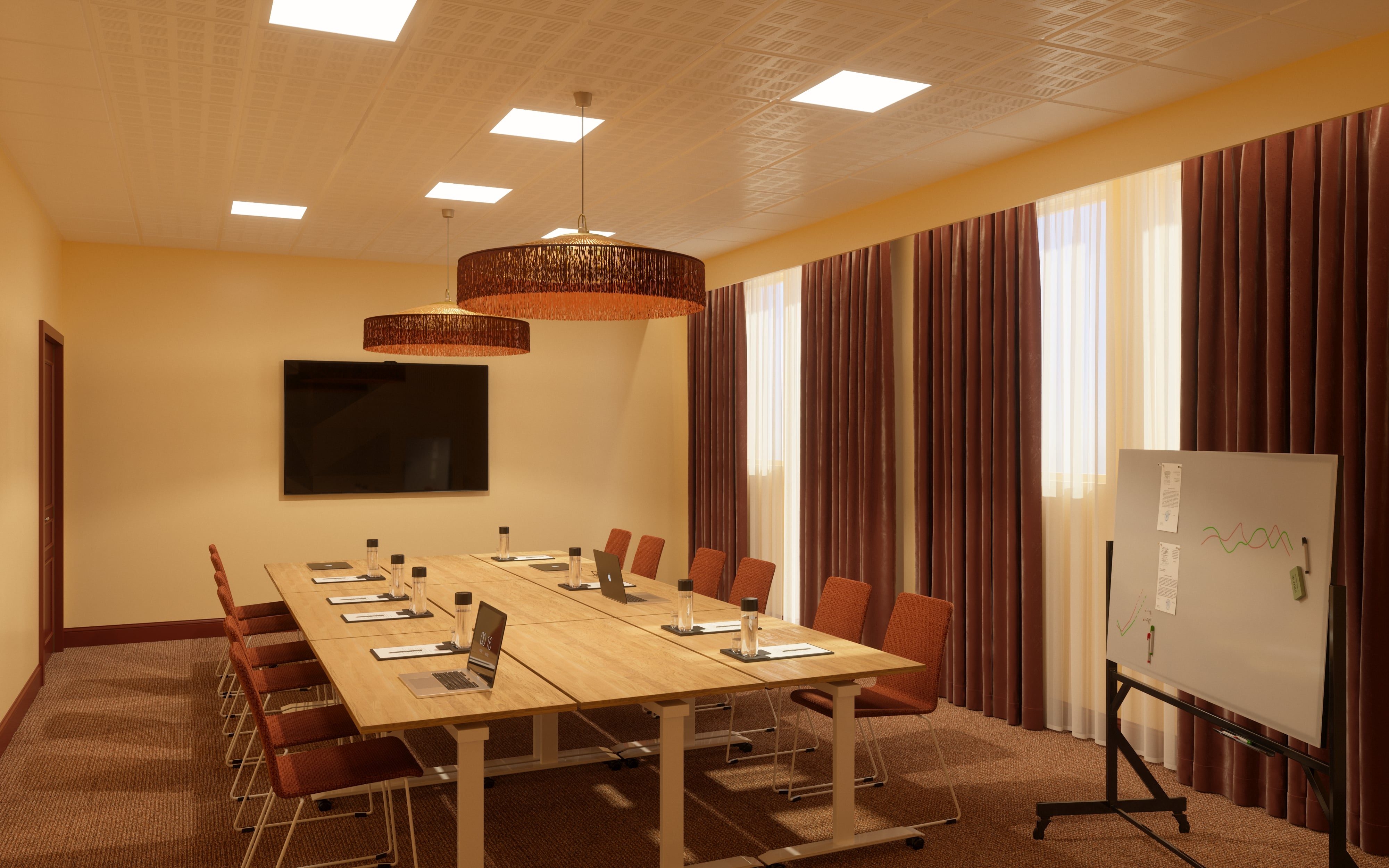 Salle de séminaire de la Maison Chiberta à Anglet, équipée et lumineuse