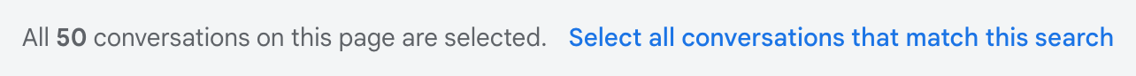 A screenshot of the example notification that appears at the top of Gmail inbox after clicking "All Mail" and then "Is Unread"