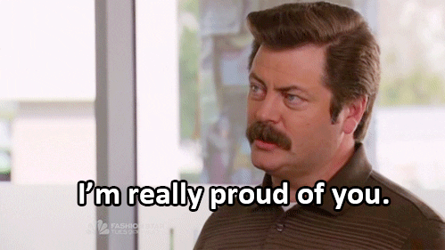 A GIF of a man giving compliments