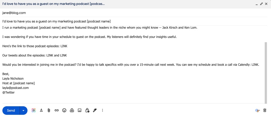 screenshot of a cold outreach email using validation to establish the legitimacy of the sender