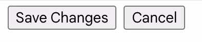 a screenshot of two buttons in gmail: "save changes" and "cancel"