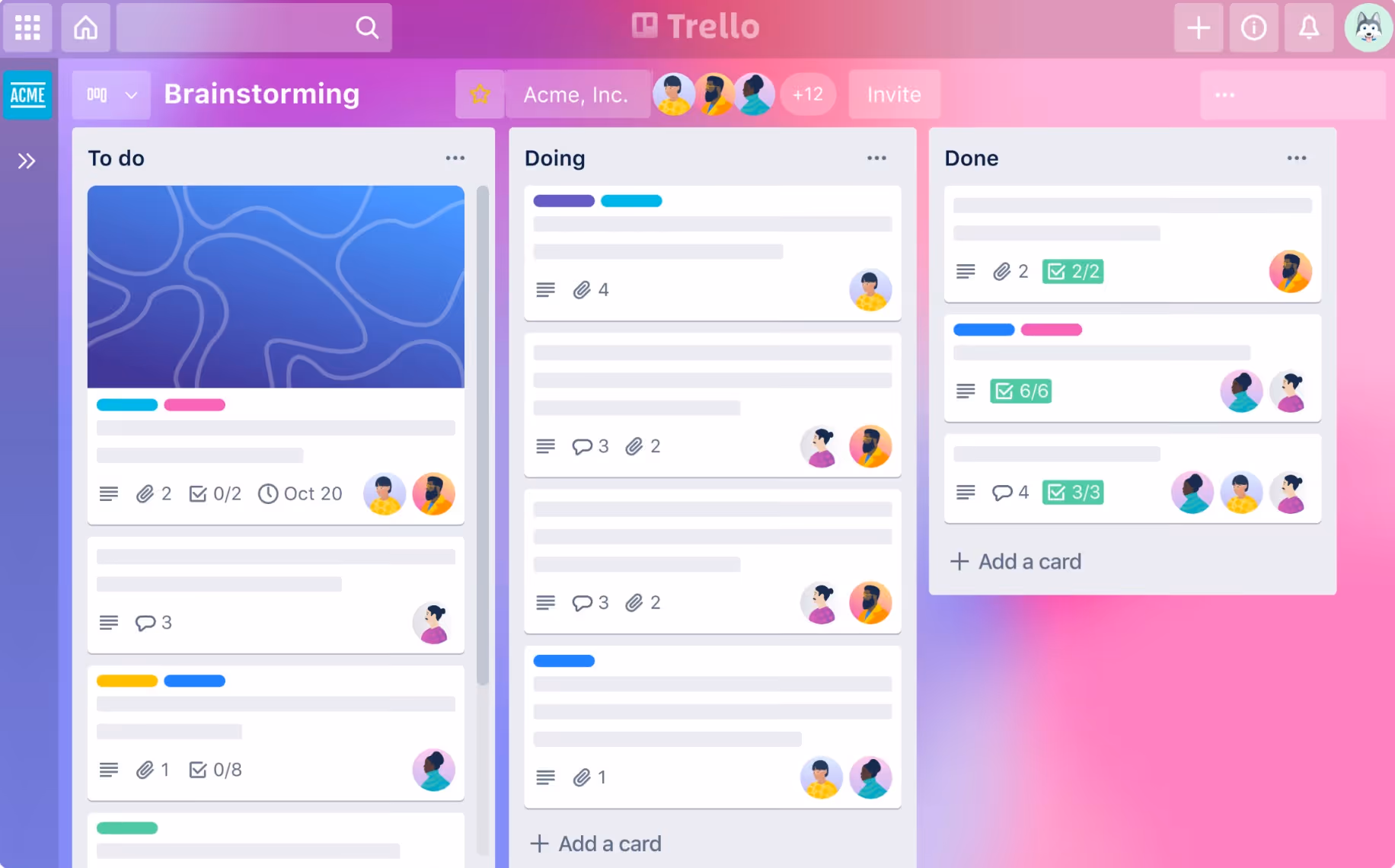 An illustration of what's inside Trello