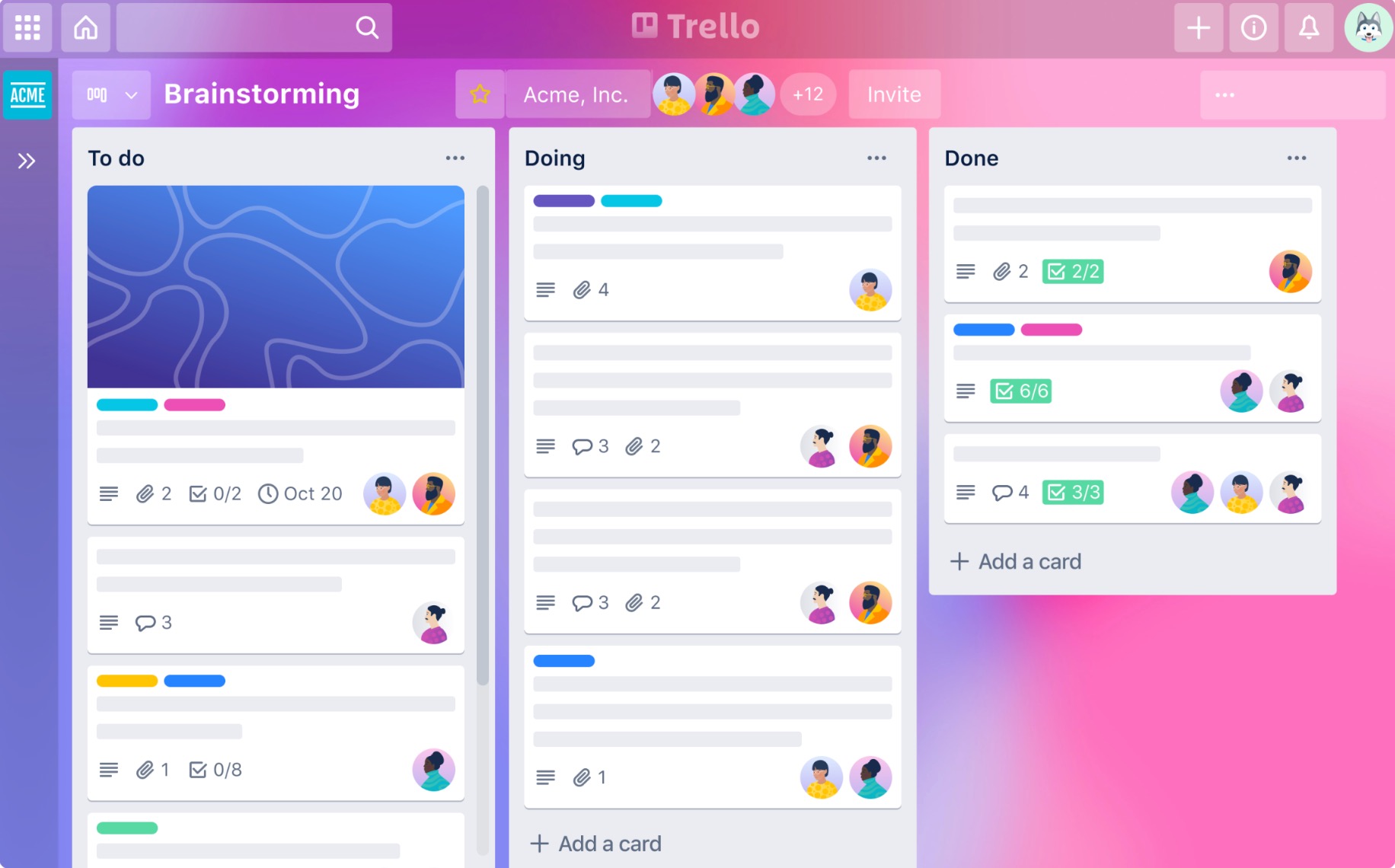 An illustration of what's inside Trello