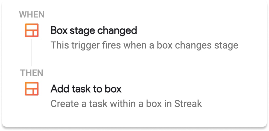 task automation tools inside the Streak interface