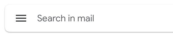 A screenshot of the top portion of the Gmail inbox on mobile