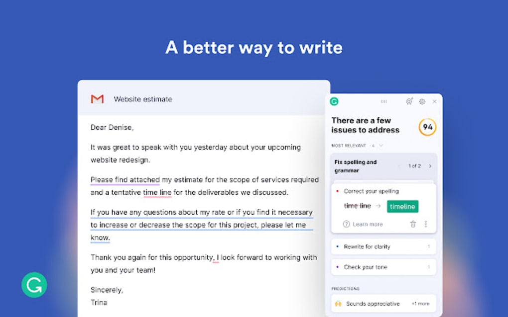Grammarly for Chrome - Download