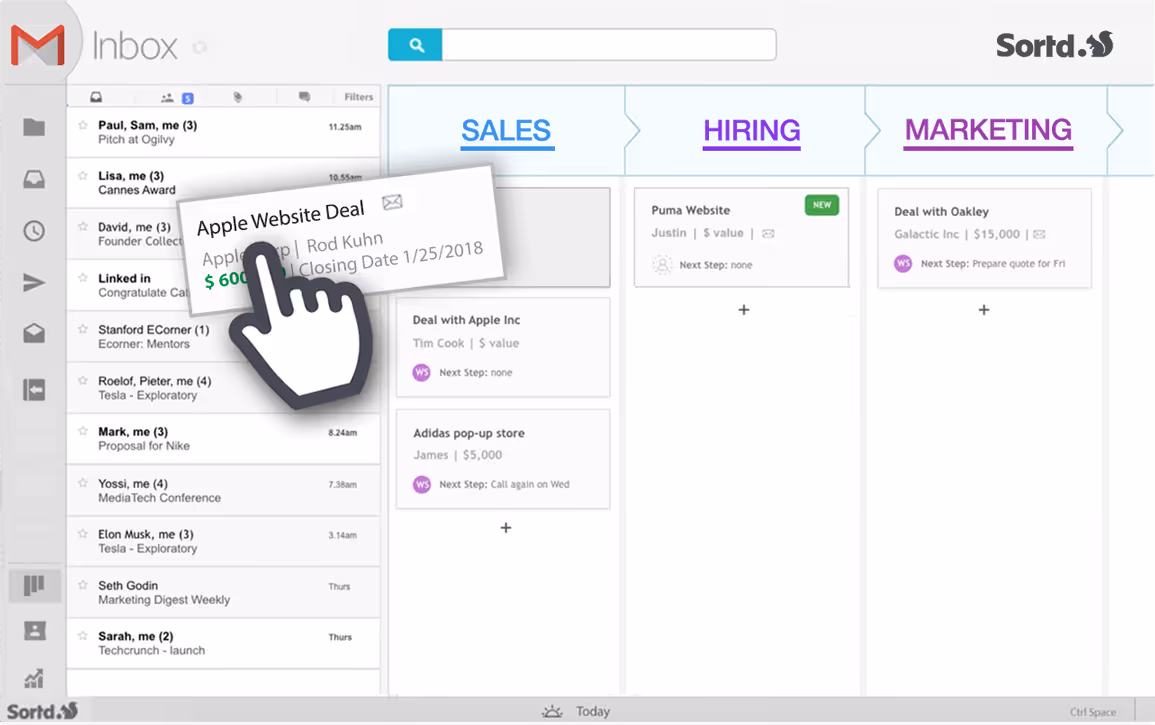 Sortd - Rated #1 App for Gmail-based Teams