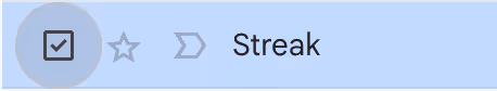 A screenshot of a checked off email in inbox