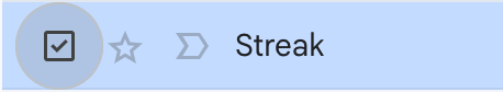 A screenshot of a checked off email in inbox