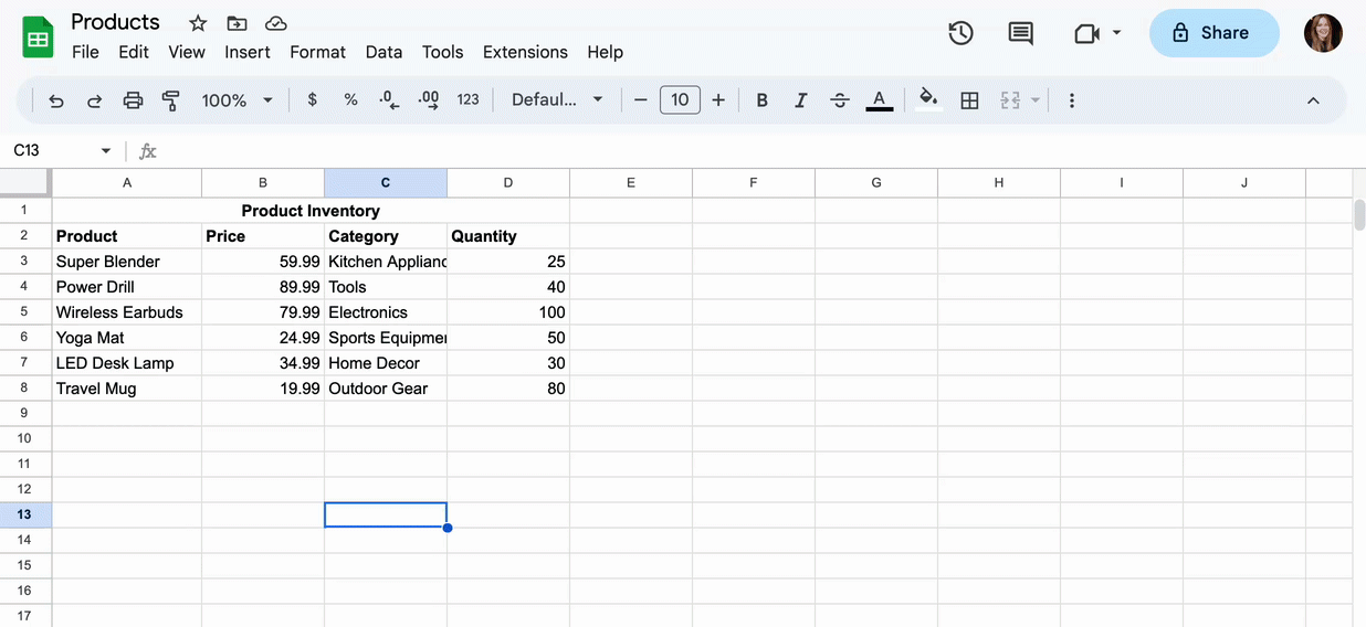freeze and unfreeze rows to keep them visible in google sheets