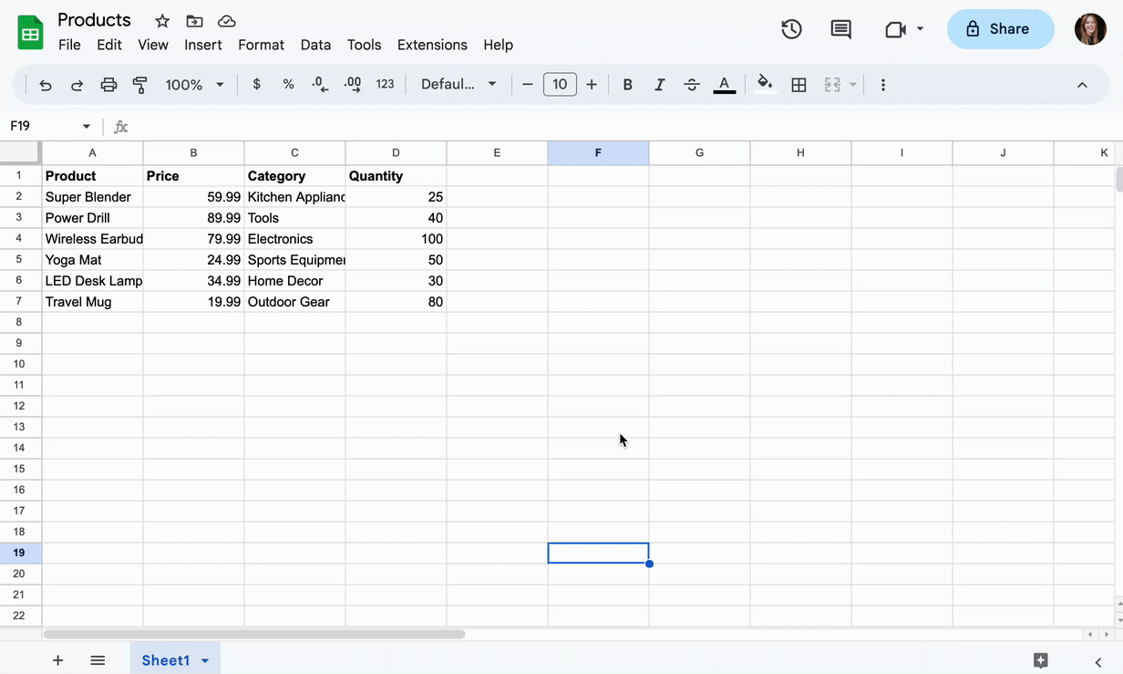 find and replace in a google sheet
