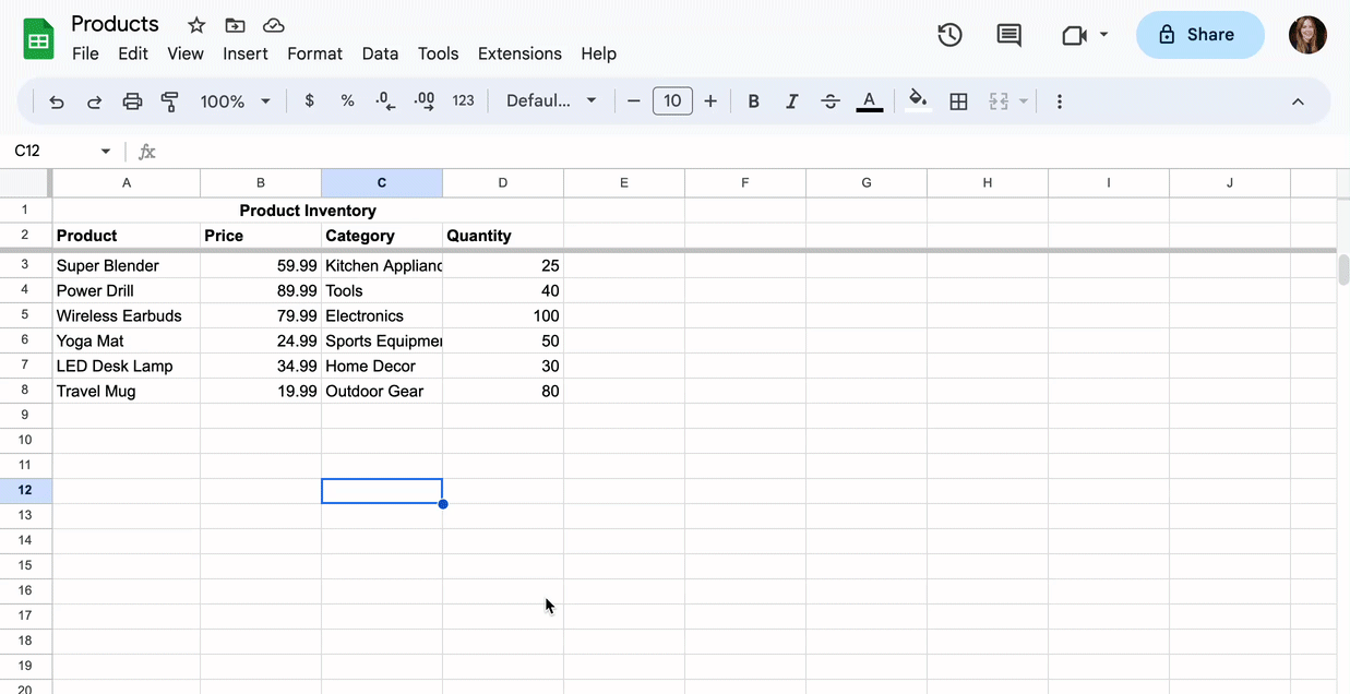format numbers as currency or percentages in google sheets