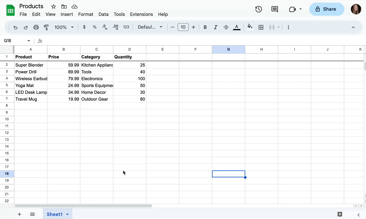 alphabetize data google sheets