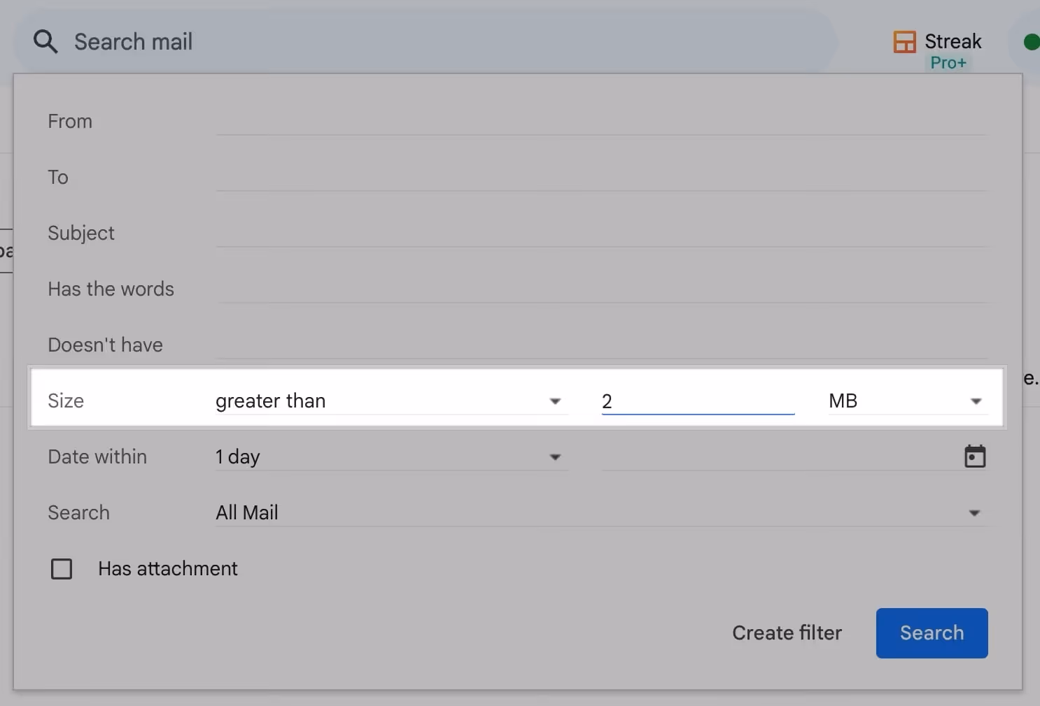 filter your emails to find messages to clean up your Gmail inbox