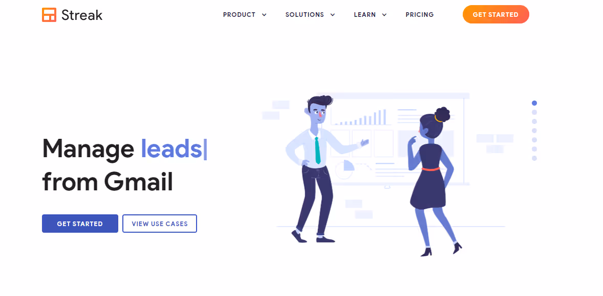 Streak hompage