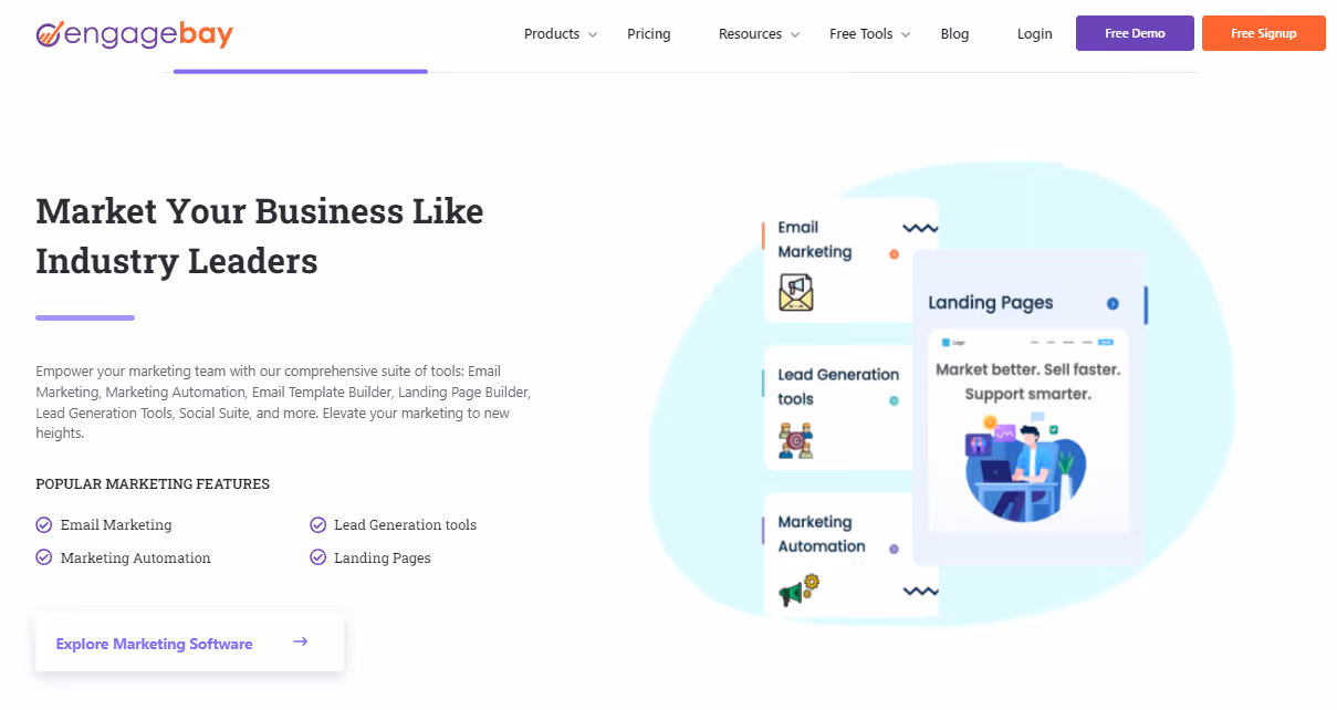 EngageBay marketing features