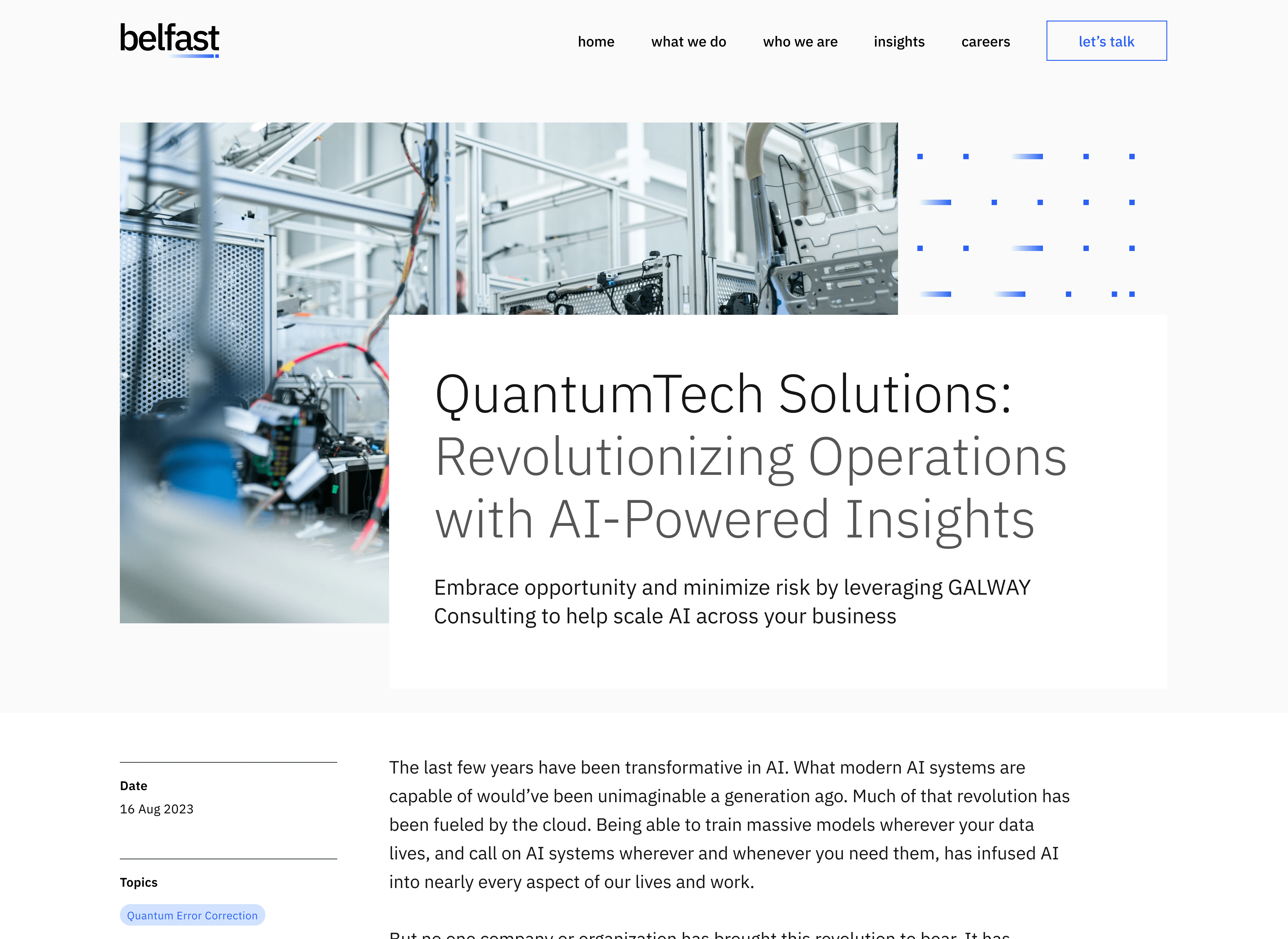 Consulting Webflow Template - Belfast - Designed by Azwedo.com and Wedoflow.com