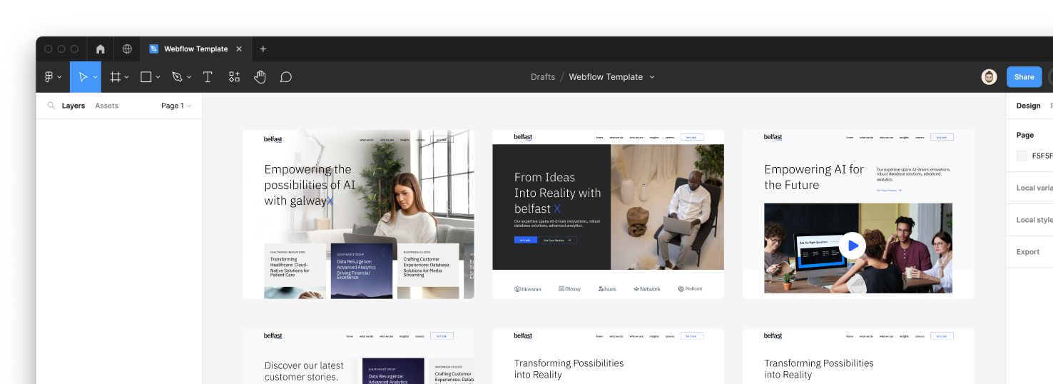 Consulting Webflow Template - Belfast - Designed by Azwedo.com and Wedoflow.com