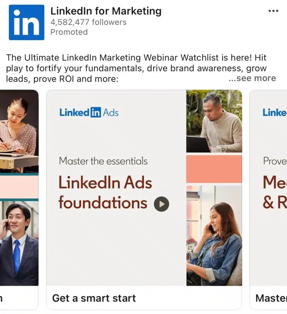 LinkedIn ads for marketing