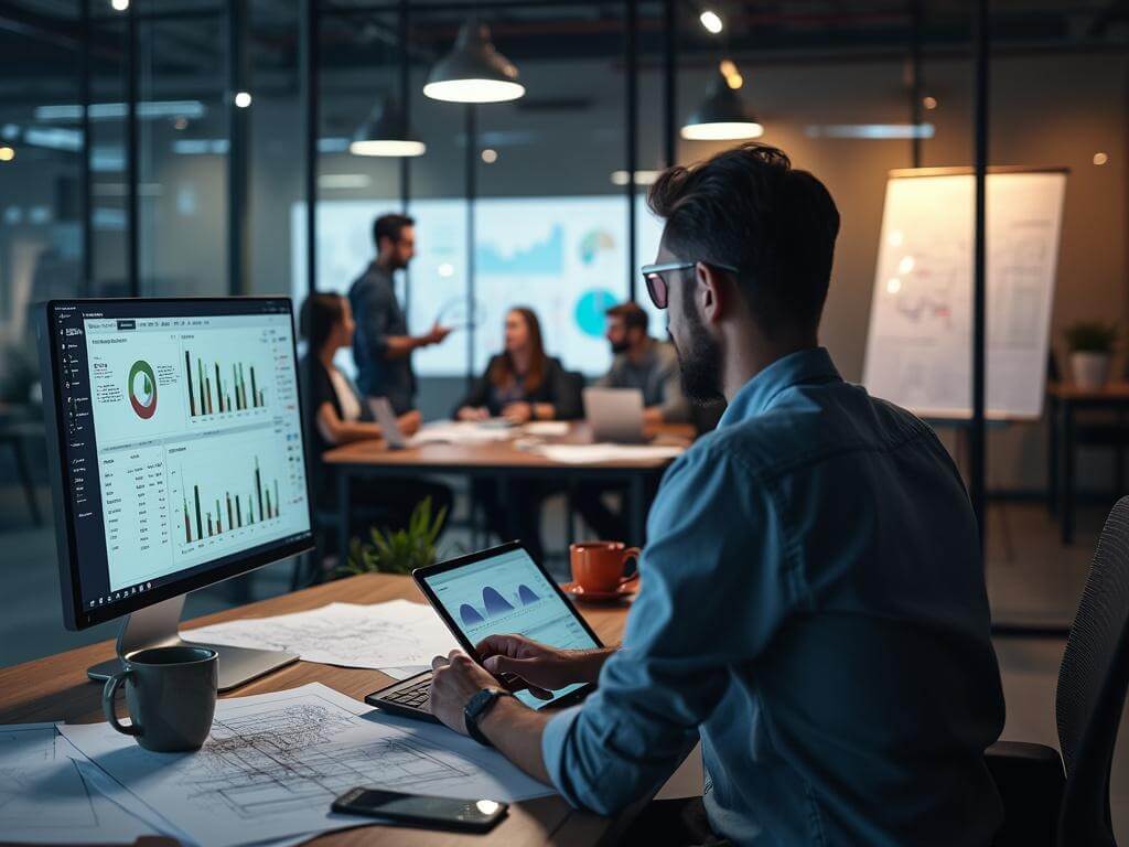 Engineering project manager tracking efficiency